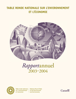 Couverture du rapport - Rapport annuel de la TRNEE - 2003-2004